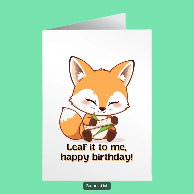 Free Printable Funny Fox Birthday Card - DIY Downloadable Gift for Nature Lovers