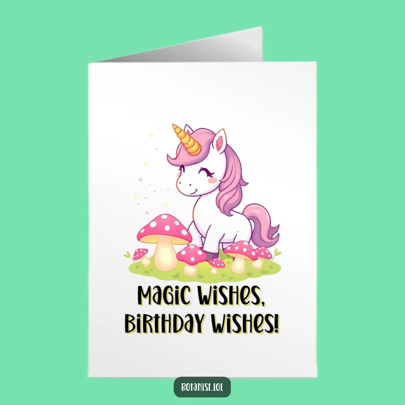 Free Printable Birthday Card Unicorn Magic for a Laugh: Funny Downloadable Gift