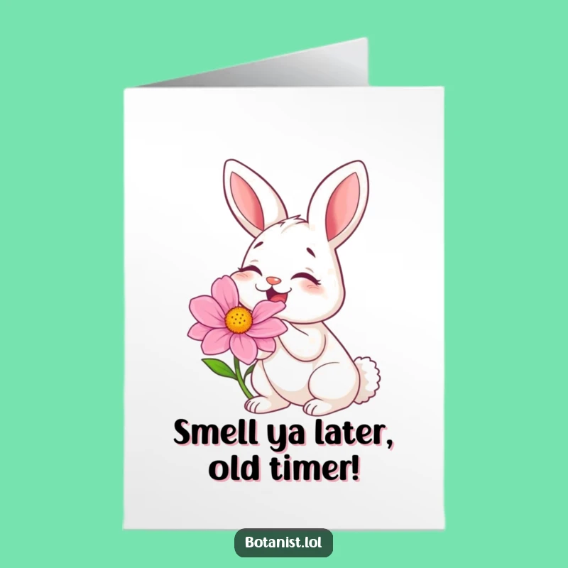 Free Printable Giggling Bunny Birthday Card - Funny Downloadable Gift