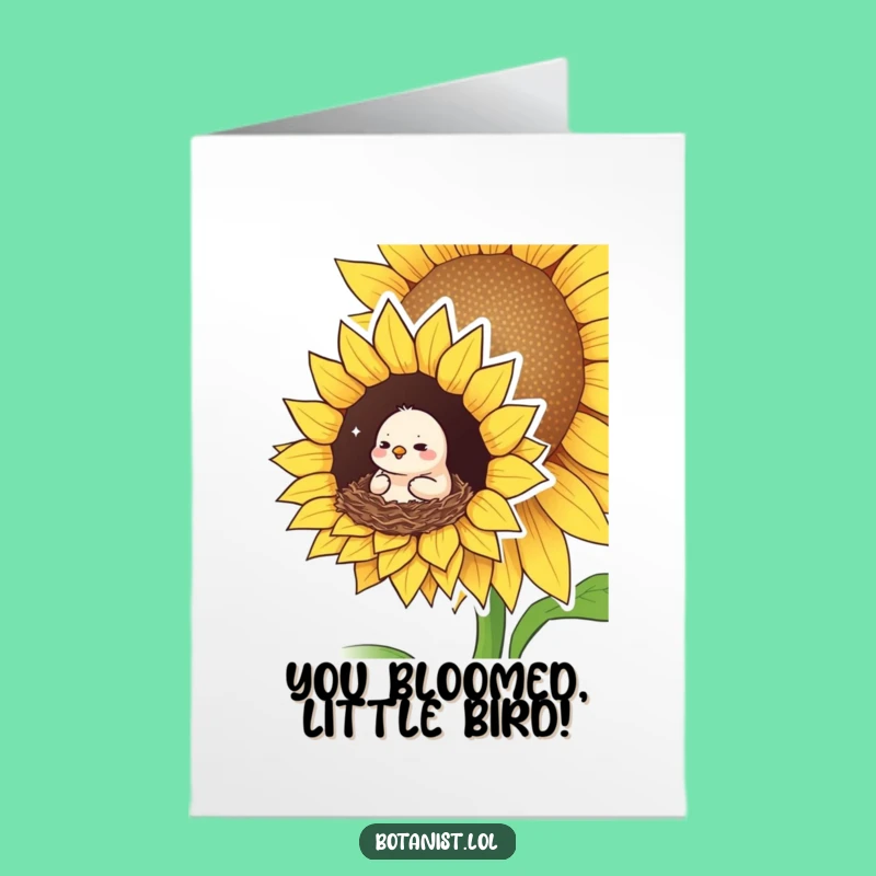 Free Printable Congrats Card: Bird's Happy Nest - Cozy Downloadable