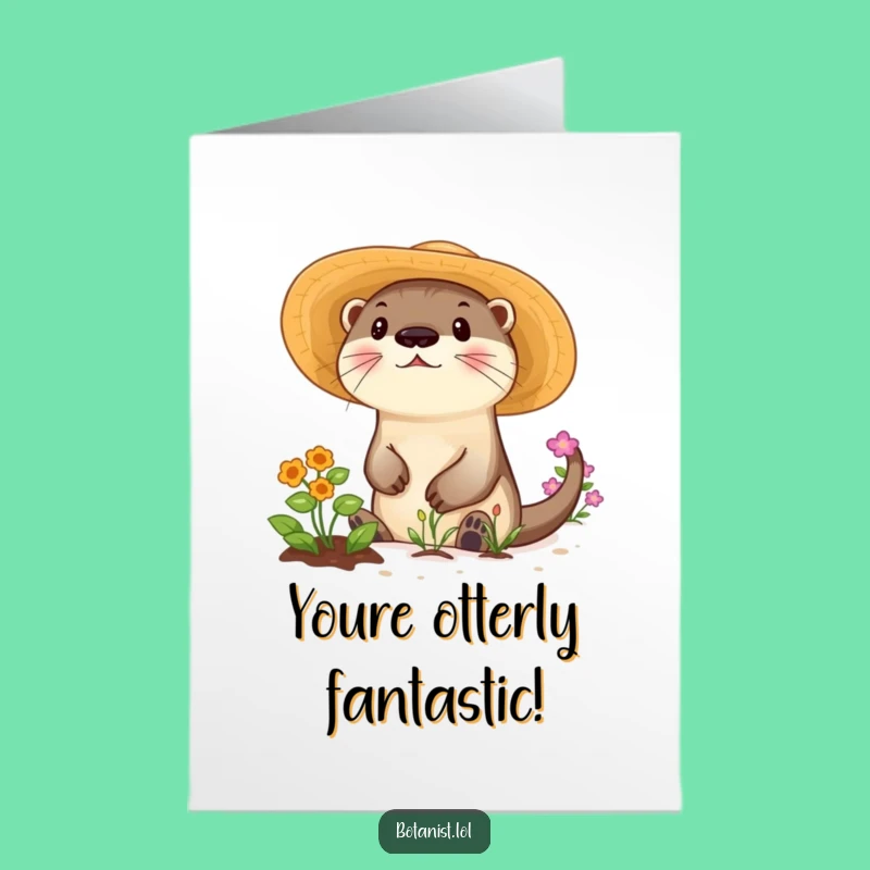 Free Printable Otter Garden Congrats Card - Funny Downloadable Gift