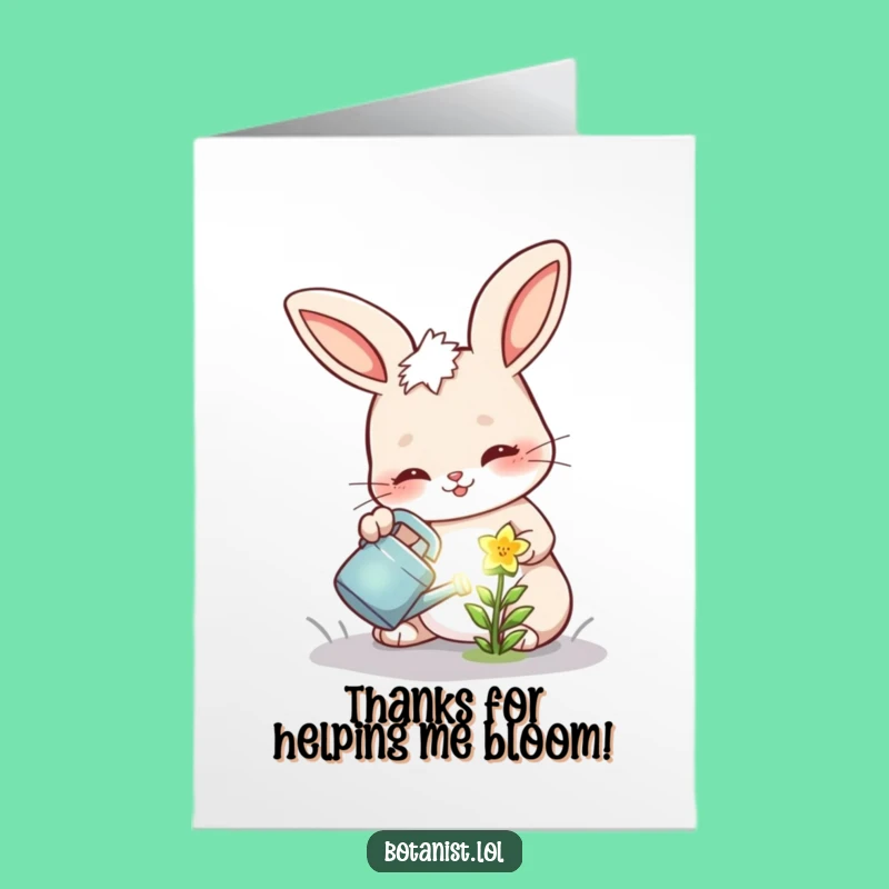 Free Printable Thank You Card: Bunny's Bright Thanks - Downloadable Gratitude Art!