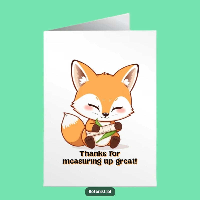 Free Printable Thank You Card: Fox's Precision, Downloadable Gratitude Gift