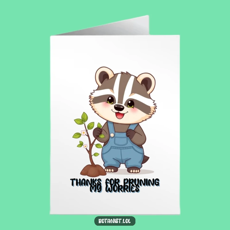 Free Printable Badger Thank You Card: Humorous Downloadable for Appreciation