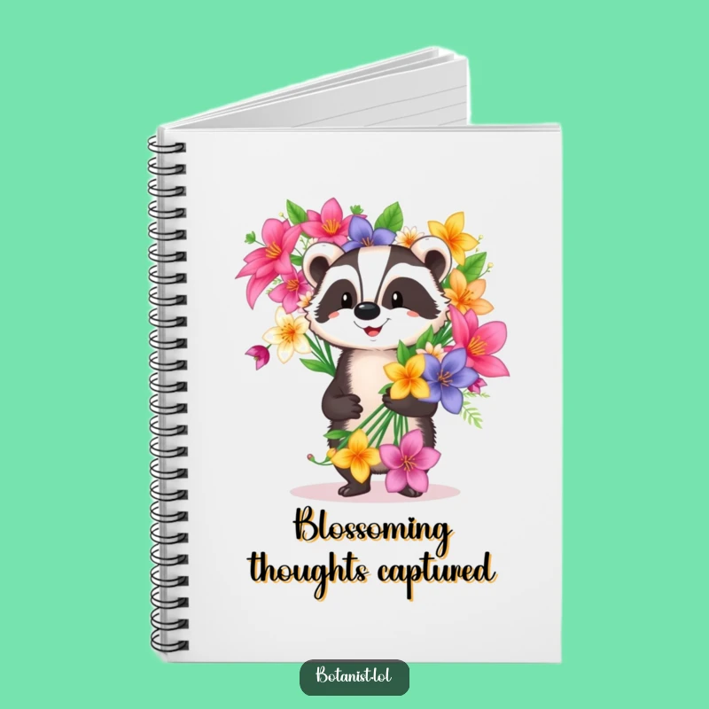 Funny Badger Notebook: Journal Floral Pride - Hilarious Gift for Flower Lovers