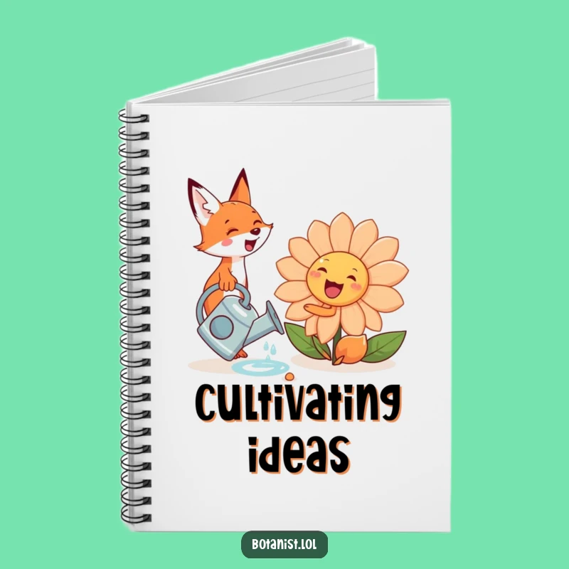 Funny Fox Flower Notebook: Jot Down Ideas with Garden Joy!