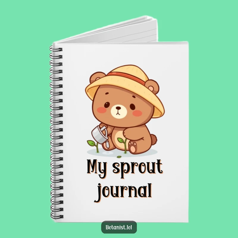 Funny Bear Gardener Notebook: Jot Down Ideas with a Happy Bear, Perfect Funny Gift!