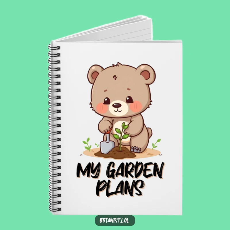 Funny Bear Planting Notebook - Determined Journal for Gardeners