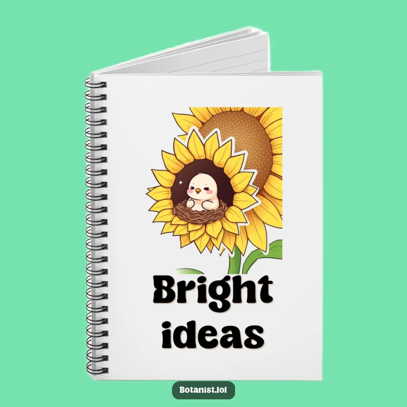 Funny Bird Sunflower Notebook: Jot Down Thoughts with Hilarious Coziness!