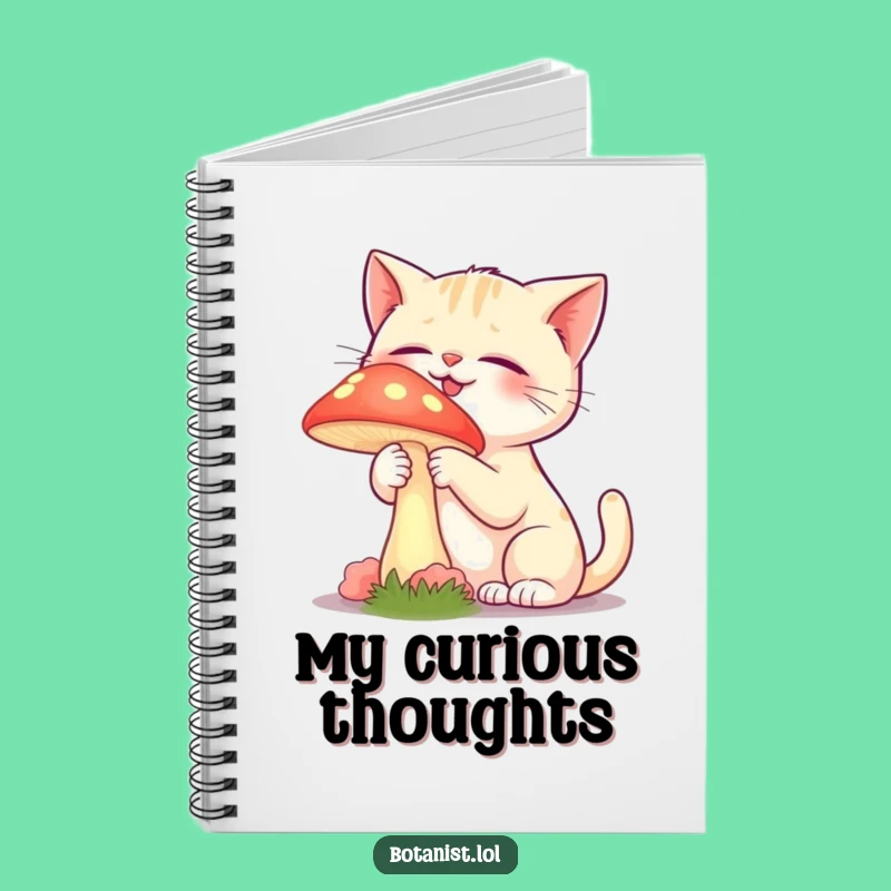 Funny Cat Mushroom Notebook - Journal Your Magical Discoveries