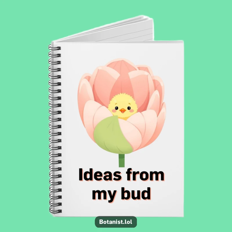 Funny Chick Tulip Notebook - Journal for Springtime Thoughts Gift