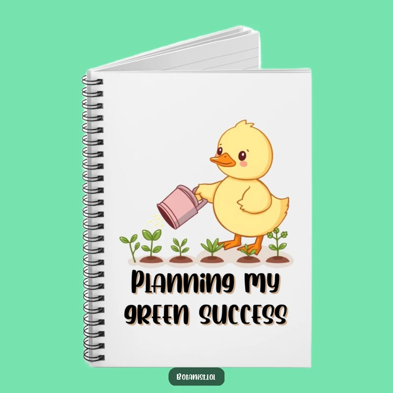 Funny Determined Duckling Notebook - Plan Your Garden with Hilarious Flair