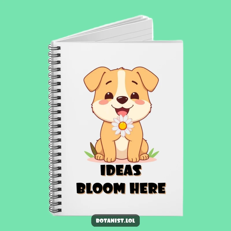 Funny Dog Daisy Notebook: Jot Down Ideas with a Pup's Sweet Floral Gesture, Gift for Writers