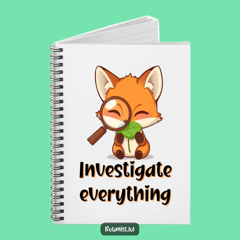 Funny Fox Magnifying Glass Notebook: Jot Down Discoveries with Hilarious Insight!