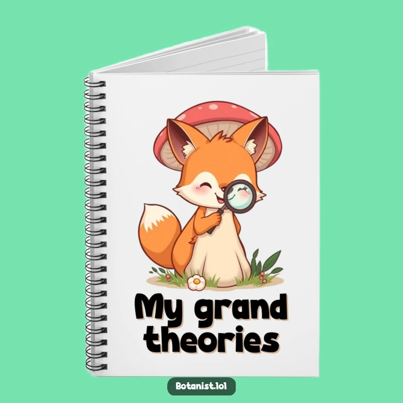 Funny Fox Mushroom Notebook: Explorer's Notes - Creative Funny Gift Journal