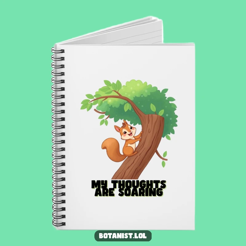 Funny Giggling Squirrel Climbing Notebook - Adventure Journal, Perfect Nature Gift