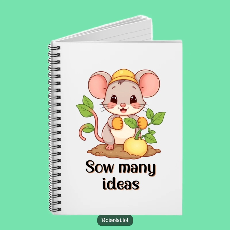Funny Mouse Garden Notebook: Giant Seed Journal, Happy Planner Gift