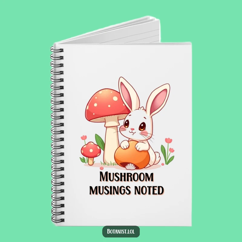 Funny Rabbit Mushroom Notebook: Journal Magical Discoveries!