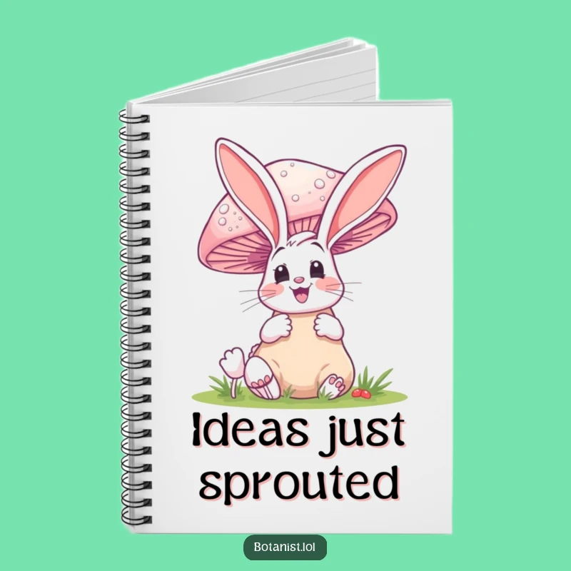 Funny Bunny Mushroom Notebook - Jot Down Ideas with This Hilarious Journal