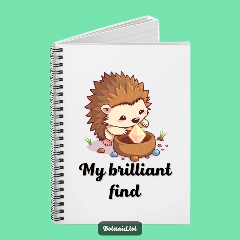 Funny Hedgehog Gem Dig Notebook: Jot Down Your Finds, Perfect Funny Gift