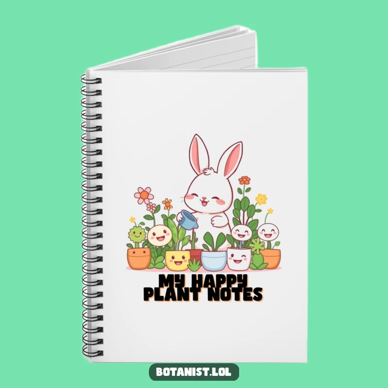 Funny Rabbit Gardener Notebook: Jot Down Ideas with a Giggling Gardener!