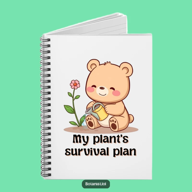 Funny Bear Plant Watering Notebook: Jot Down Your Growth!