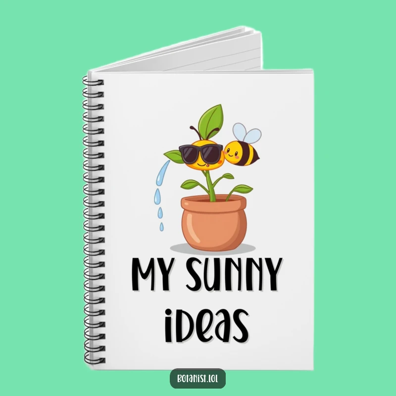 Funny Plant & Bee Notebook - Doodle Your Day Away Funny Gift