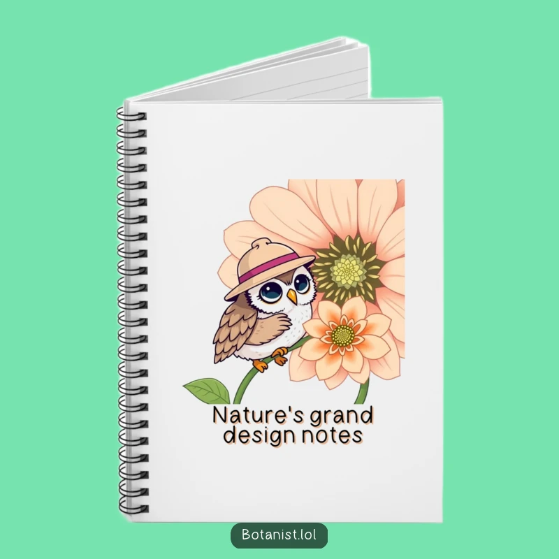 Funny Owl Hat Flower Notebook: Journal Nature's Wonders!