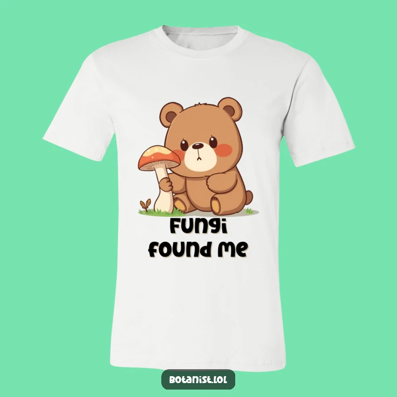 Funny Surprised Bear Mushroom Tee - Wear Your Forest Discovery and a Chuckle