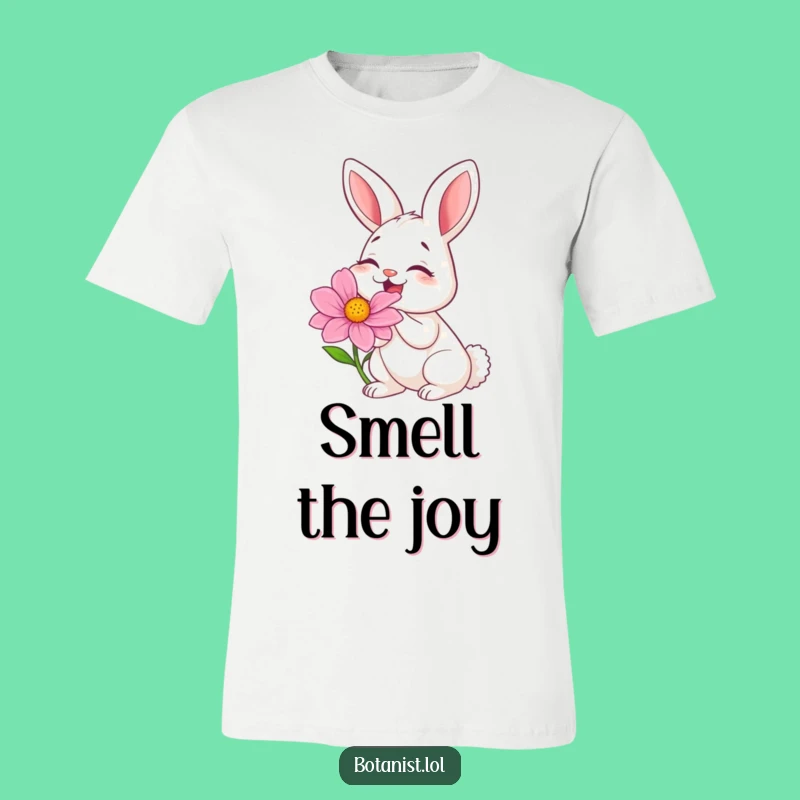 Funny Bunny Smelling Flower T-Shirt: A Hilarious Tee for Joyful Souls