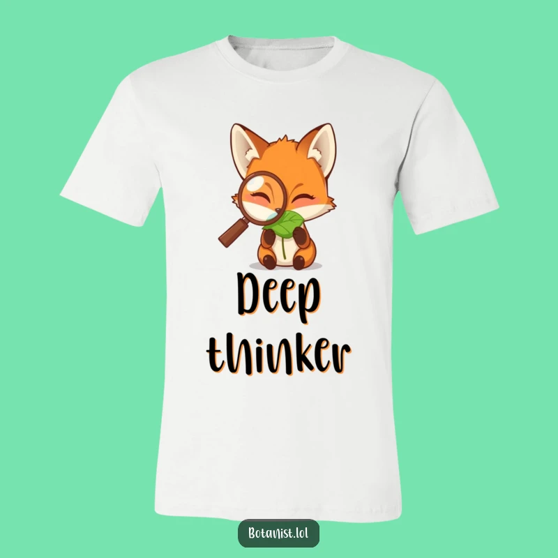 Funny Fox Magnifying Glass T-Shirt: Hilarious Gift for the Observant and Sly!