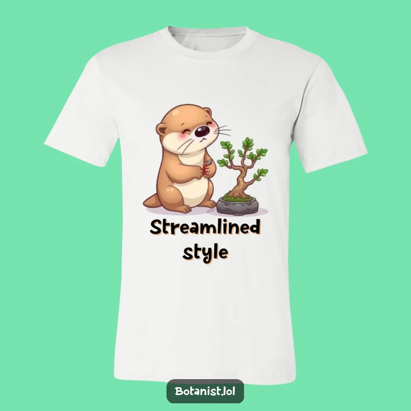 Funny Otter Bonsai T-Shirt: Wear Your Precision with this Hilarious Nature Tee
