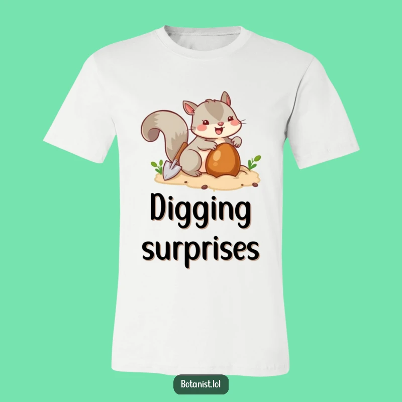 Funny Squirrel Burying T-Shirt - Show Your Stash with this Cute Nuttytee Gift