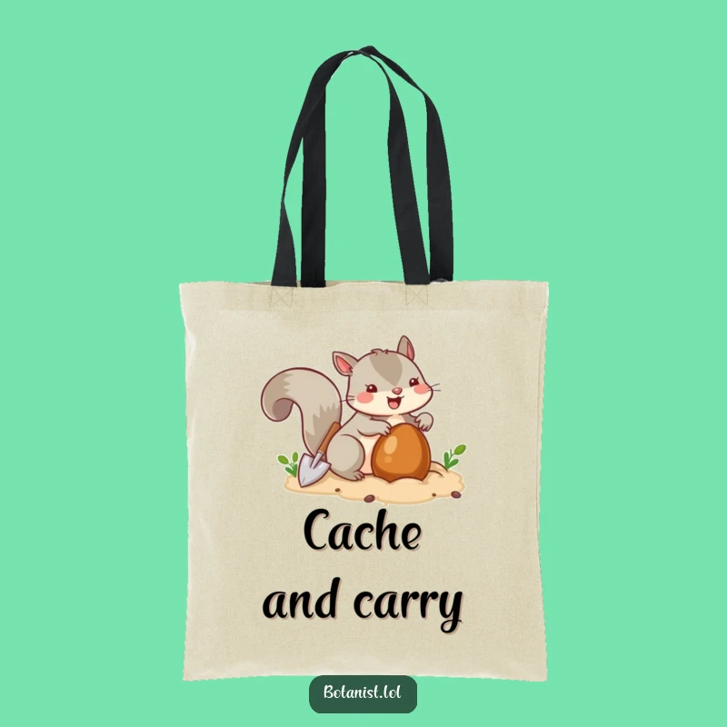 Funny Squirrel Burying Tote Bag - Carry Your Treasures with this Nutty Critter's Bag Gift