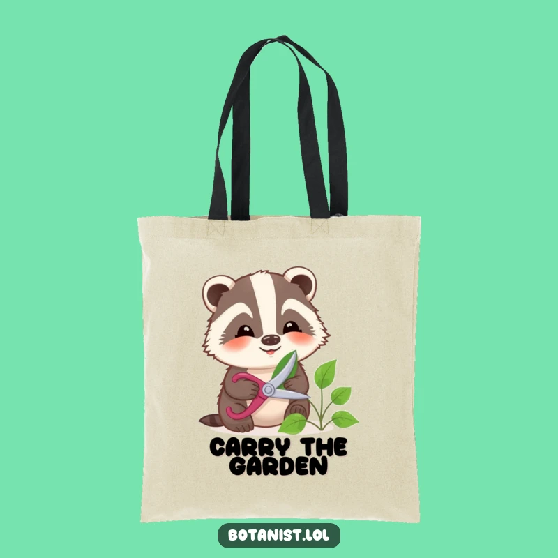 Funny Badger Gardening Tote Bag - Carry Your Essentials with this Pruner's Cute Bag Gift