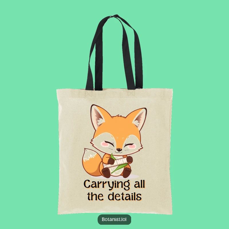Funny Fox Leaf Measurement Tote Bag: A Hilarious and Practical Nature Accessory