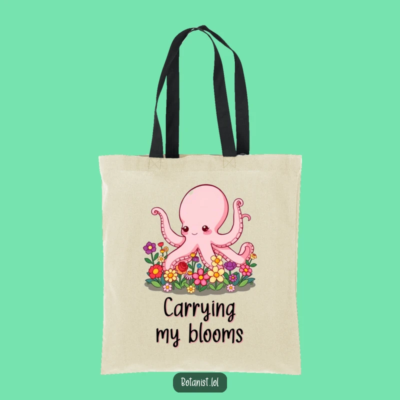 Funny Octopus Garden Tote Bag: Multi-Arm Gardener, Carry-All Floral Gift
