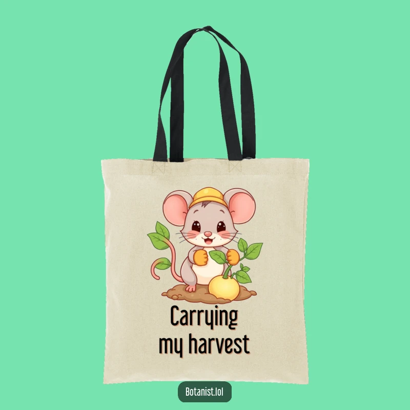 Funny Mouse Garden Tote Bag: Giant Seed Planter, Carry-All Gift
