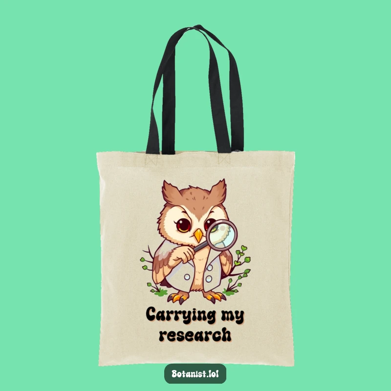 Funny Owl Moss Study Tote Bag: Hilarious and Practical Bag for Science Enthusiasts