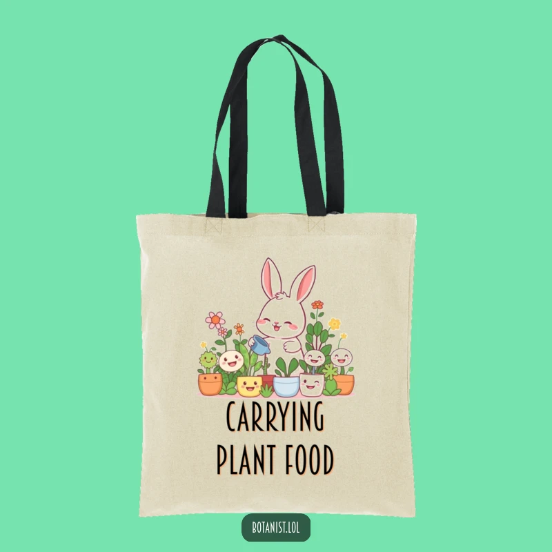 Funny Rabbit Gardener Tote Bag: Carry Your Greenery and Giggles!