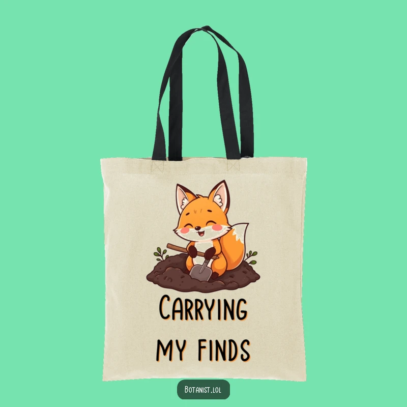 Funny Fox Gardener Tote Bag: Carry Your Gear with a Joyful Fox!