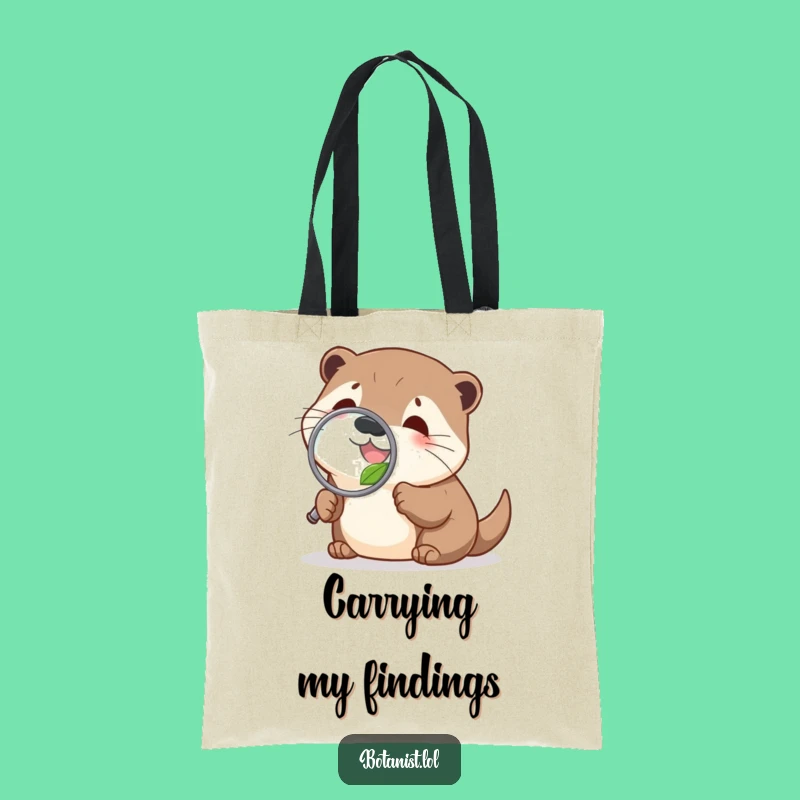 Funny Otter Tote Bag: Curious Explorer - Practical Nature Humor Gift
