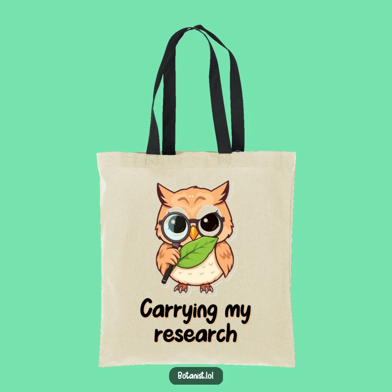Funny Owl Detective Tote Bag: Carry Your Finds with a Wise Owl!
