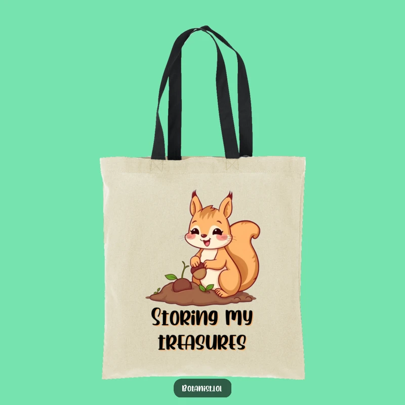 Funny Squirrel Planting Tote Bag: A Cheerful and Practical Nature Accessory